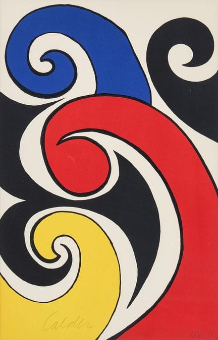 ALEXANDER CALDER. « The Waves / Les Vagues ». Lith