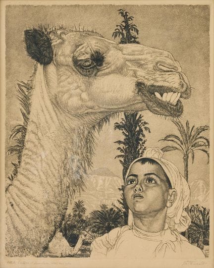 EDUARD WIIRALT. « Berberi tüdruk kaameliga » (Jeun
