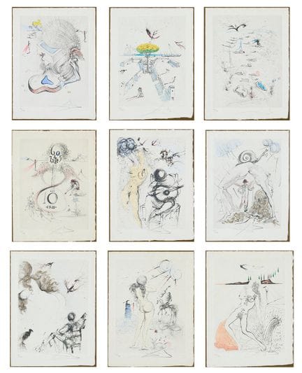 SALVADOR DALÍ. « Poèmes secrets d'Apollinaire ». S