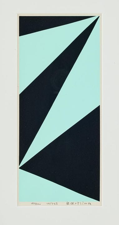 OLLE BAERTLING. « Parnerok ». Sérigraphie en coule