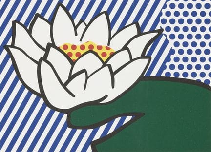 ROY LICHTENSTEIN. « Water Lily ». Sérigraphie en c