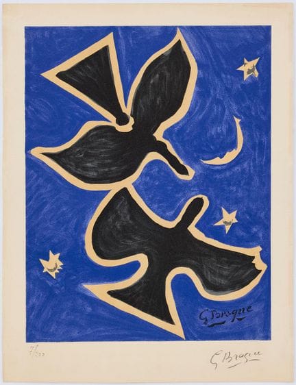 GEORGES BRAQUE. D’après « Deux Oiseaux sur Fond Bl