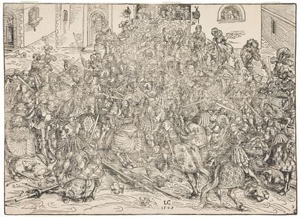 LUCAS CRANACH L'AÎNÉ. « Le quatrième tournoi ». Gr