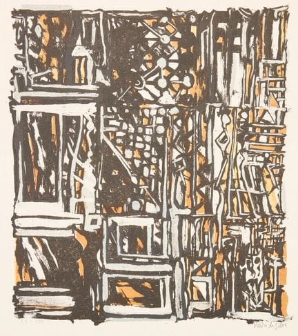 MARIA ELENA VIEIRA DA SILVA. « Plombs ». Lithograp