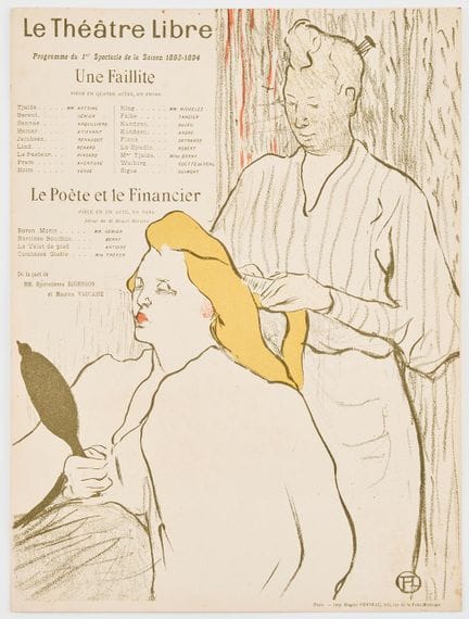 HENRI DE TOULOUSE-LAUTREC. « La Coiffure, Programm