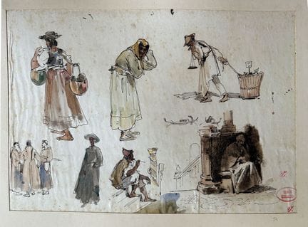 GIRAUD  Victor 1840-1871
Studio di personaggi cont