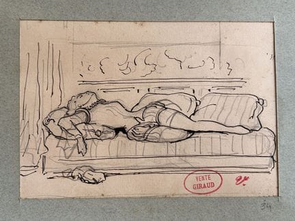 GIRAUD  Victor 1840-1871
Studio di una giovane don