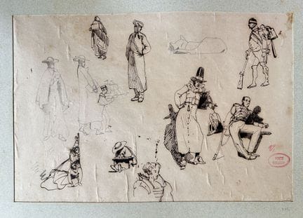 GIRAUD  Victor 1840 - 1871
Etude de personnages et