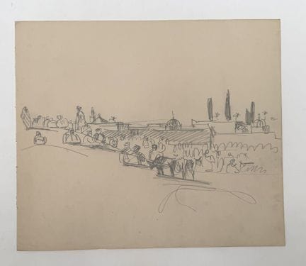 Franck SLOAN (1900-1984)
Vista delle mura
Matita s