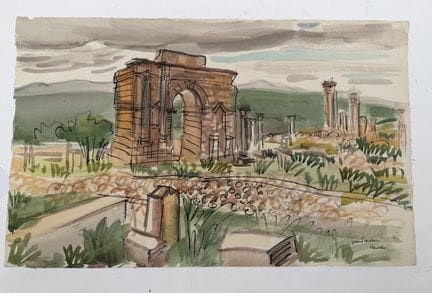 Franck SLOAN (1900-1984)
Volubilis
Acquerello e in