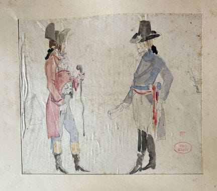 GIRAUD  Victor 1840-1871
Studio di ritratto di un 