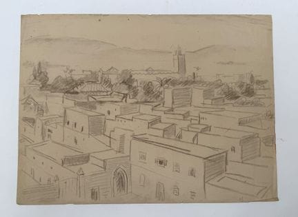 Franck SLOAN (1900-1984)
Terrazza e minareto 
Mati