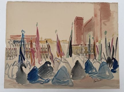 Franck SLOAN (1900-1984)
Tiznit, Giorno di festa 
