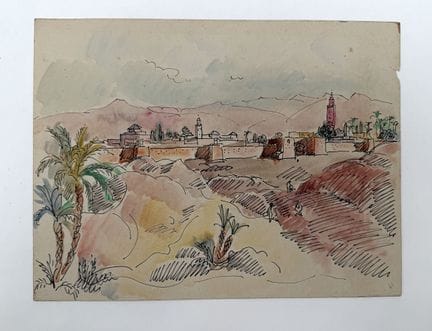 Franck SLOAN (1900-1984)
Città fortificata con min