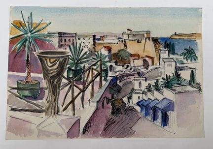 Franck SLOAN (1900-1984)
Terrazza di un caffè, asi