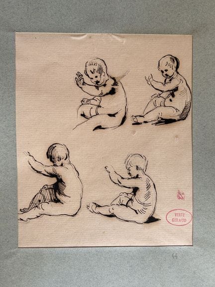 GIRAUD  Victor 1840-1871
Studio di quattro bambini