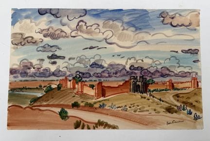 Franck SLOAN (1900-1984) 
Rabat Chellah
Acquerello