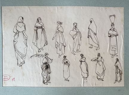 GIRAUD  Victor 1840-1871
Studio di pose di donne i