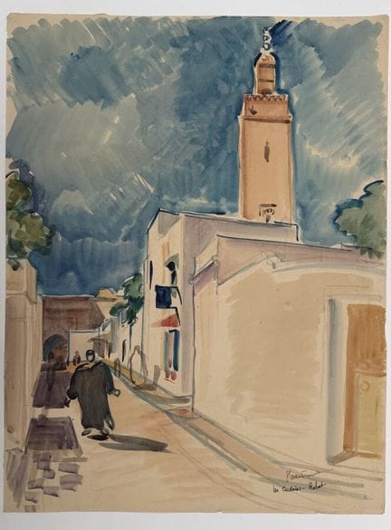 Franck SLOAN (1900-1984)
Rabat, Les Oudaias 
Acque