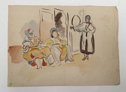 Franck SLOAN (1900-1984)
2 donne marocchine sedute