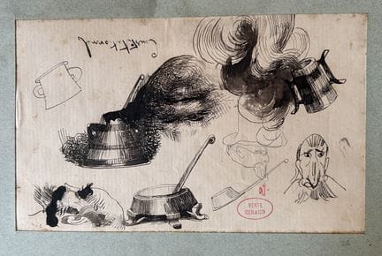 GIRAUD  Victor 1840-1871
Studio di utensili e cari
