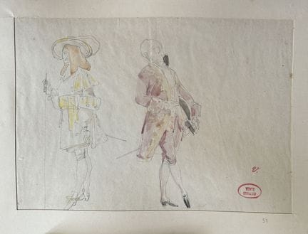 GIRAUD  Victor 1840-1871
Studio di attori in abiti