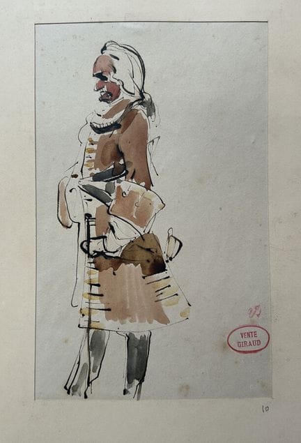 GIRAUD  Victor 1840-1871
Studio di uomo con giacca