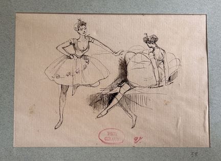 GIRAUD  Victor 1840-1871
Studio di due ballerine
D