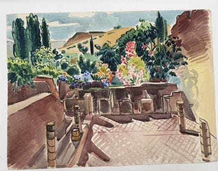 Franck SLOAN (1900-1984)
Vista dalla terrazza 
Acq