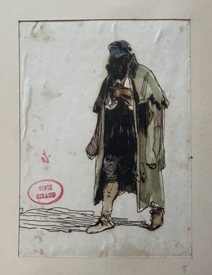 GIRAUD  Victor 1840-1871
Studio di uomo in piedi 
