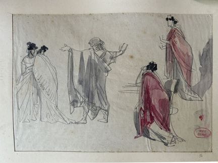 GIRAUD  Victor 1840-1871
Studio di attrici tragich