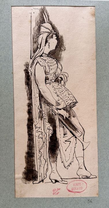 GIRAUD  Victor 1840-1871
Studio di un'attrice con 