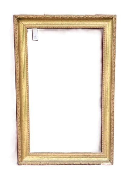 画框  20世纪 53.5 × 31.5 × 6 厘米
镀金木质画框，饰有藤蔓和珠饰浮雕花边