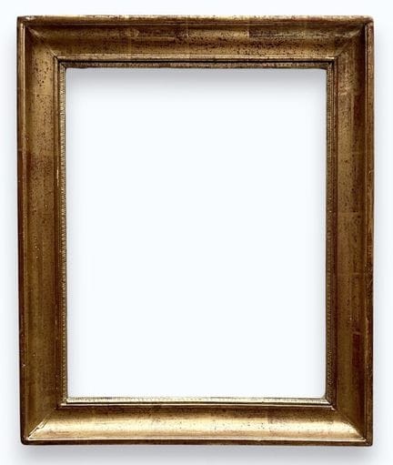 19 世纪 画框（42.5 x 34 x 5.5 厘米）
木质镀金灰泥画框，带心形中楣。 
42.5
