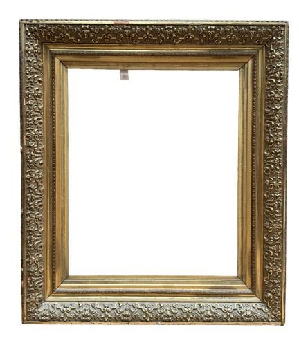 20世纪路易十四风格画框（52.5 x 44 x 11 厘米）
木质画框，饰以镀金饰面，饰有帷幔和藤