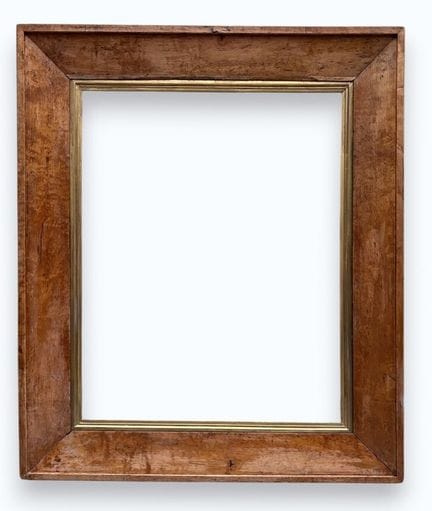 19 世纪 画框（58 x 45 x 9.5 厘米）
枫木和单板框架，金丝楠木模制。 
58 x 4