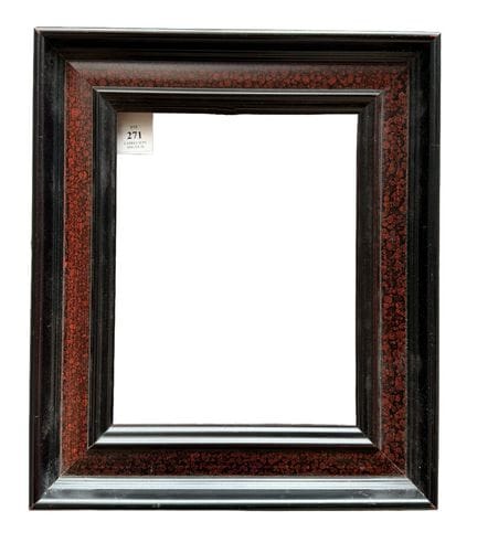 荷兰风格画框，20世纪（18.5 × 14.5 × 4.5 厘米）
黑色漆面木制浮雕画框，饰有仿龟甲