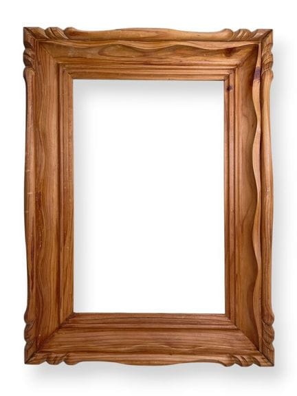 20 世纪 镜框（39 x 25.5 x 8 厘米）
天然木框，模制雕刻叶片 
39 x 25.5 