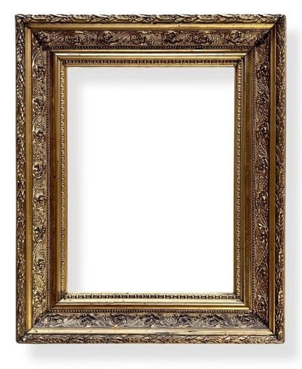 20 世纪巴比松风格画框 30 x 22 x 7 厘米
木质和镀金灰泥巴比松画框，饰以树叶、叶子和月