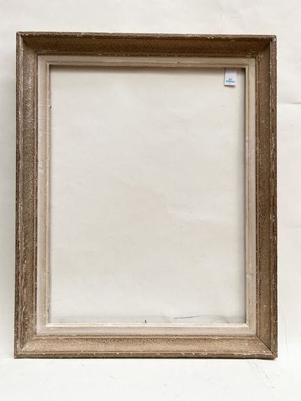 20 世纪 画框（64.5 x 49 x 6 厘米）
蒙帕纳斯 "镜框，木质模压漆面，白色凹槽。 

