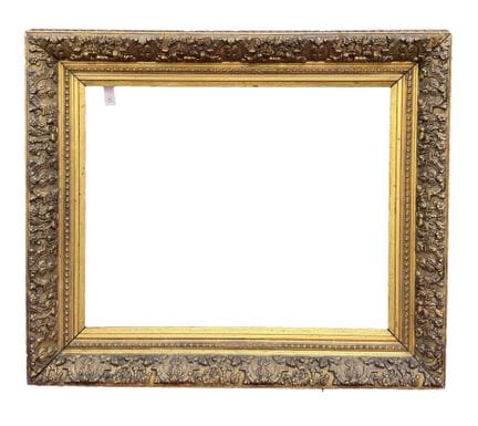 路易十四风格“巴比松”画框 67×53×12 厘米
木质画框，饰有镀金灰泥花卉卷帘