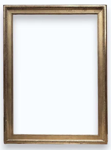 路易十六风格画框 19 世纪 112 x 79.5 x 9 厘米
木质和镀金浆糊画框，饰有绳索、珍珠