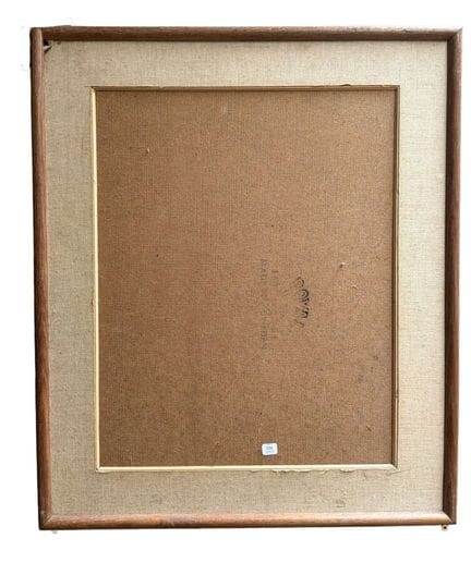20世纪画框（54.5 x 43 x 8.5 厘米）
雕花木质浮雕画框，配有大片米色绷紧织物。
54