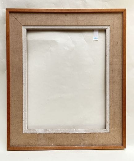 20 世纪 画框（57 x 45 x 11 厘米）
木质框架，宽幅素色拉伸，配米色布料和白色漆面木条