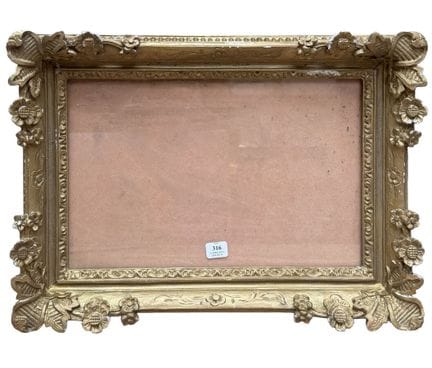 路易十四风格画框（20 x 29.5 x 5 厘米）
雕花橡木画框，四角饰有羽状纹样和小花纹。
20