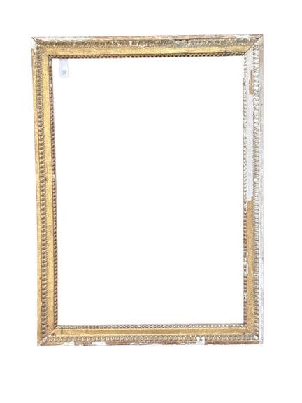 路易十六时期大型长条画框  73.5 x 51.5 x 5.5 厘米
镀金带饰纹的木制长条画框，饰有