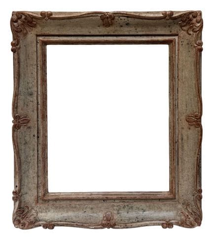 所谓“蒙帕纳斯”风格画框，20世纪（45.5 x 37.5 x 10 厘米）
白色漆面雕花木框
45