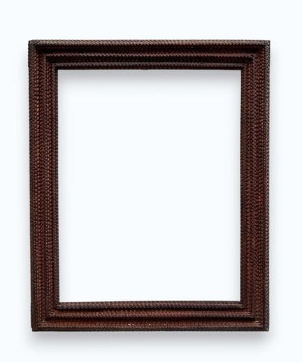 黑森林画框，19 世纪晚期（41 x 31.5 x 5.5 厘米）
带铜锈的雕刻木框。 
41 x 