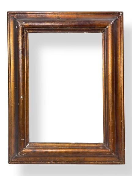 意大利风格画框，20 世纪（36 x 24.5 x 6 厘米）
铜锈木质倒置画框。
36 x 24.