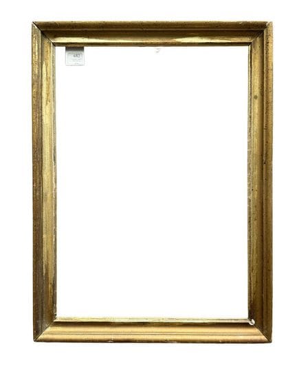 19世纪画框（37.5 x 27 x 3 厘米）
带浅凹槽的镀金模压木框。
37.5 x 27 x 